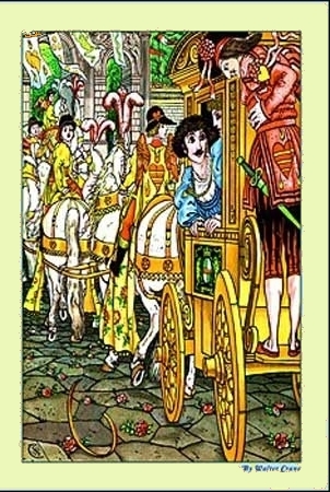 An 1874 illustration of 'The Frog King' by Walter Crane (Heiner 2002)